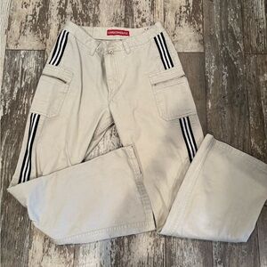 UNIONBAY Light Tan Cargo Pants with Black Stripes